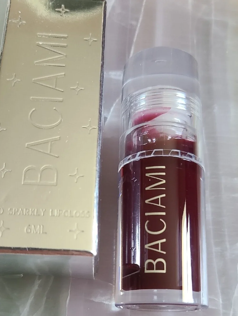 BACIAMI Lip Gloss - Dark Honey (Deep Red)